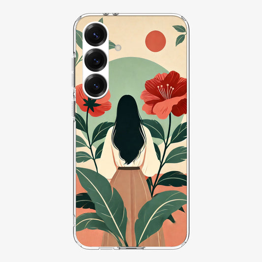 Girl Flower Case For Samsung