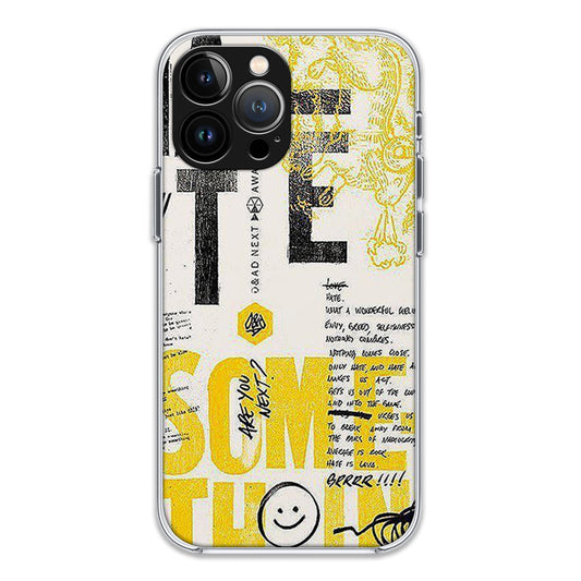 Aesthetic Yellow Text Case For Iphone