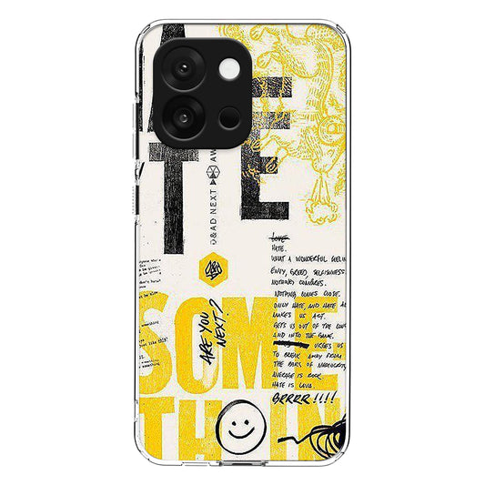 Aesthetic Yellow Text Case For One Plus