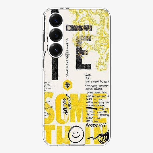 Aesthetic Yellow Text Case For Samsung