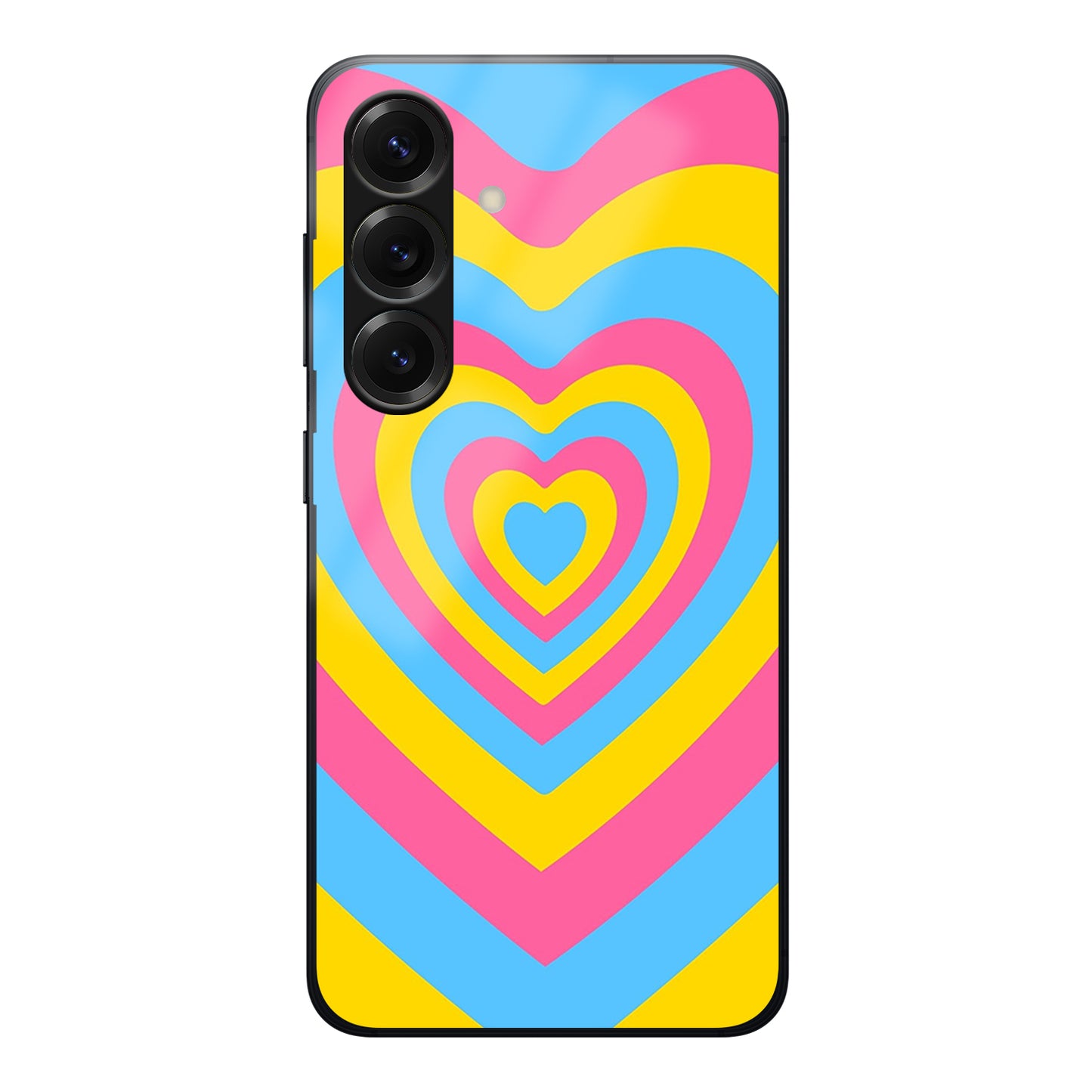 Yellow Pink Heart Pattern Case For Samsung