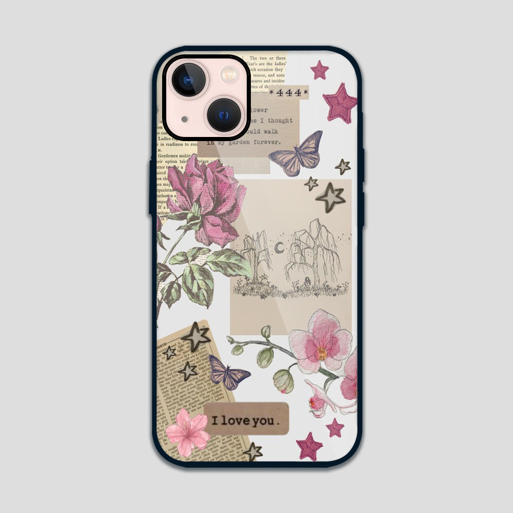 Floral Aesthetic Glass Case 3Brocases