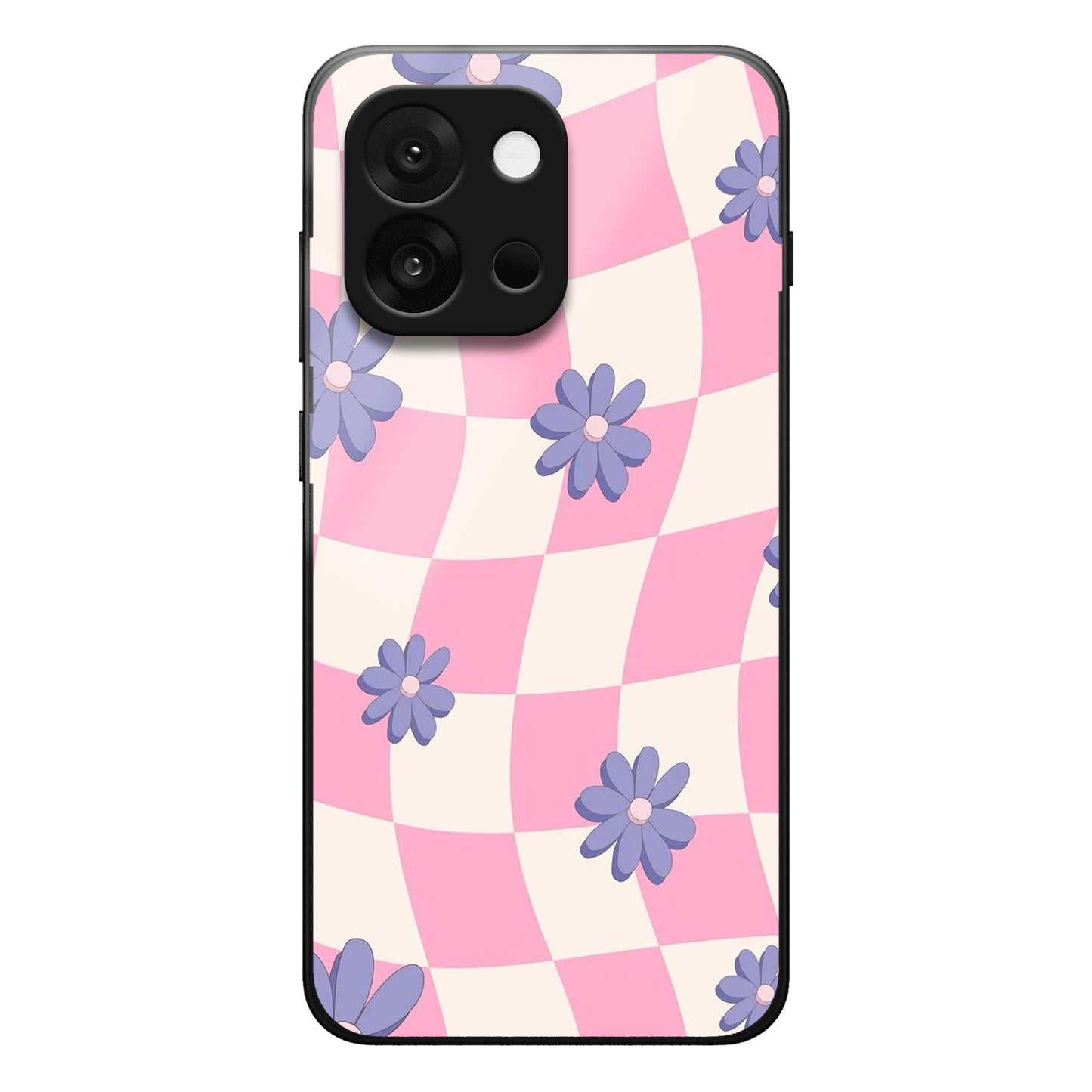Groovy Floral Check Case For One Plus
