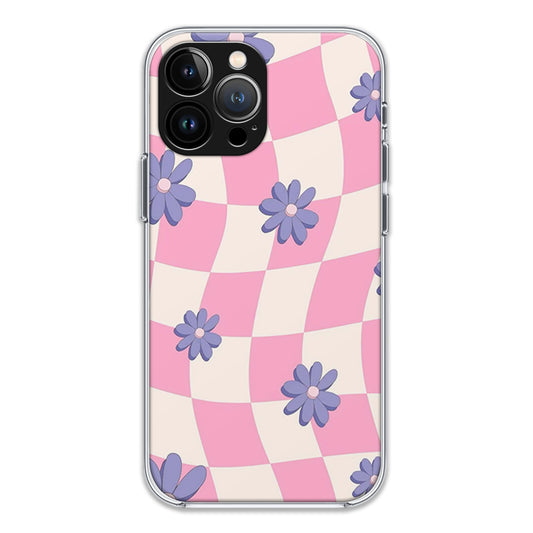 Groovy Floral Check Case For IPhone
