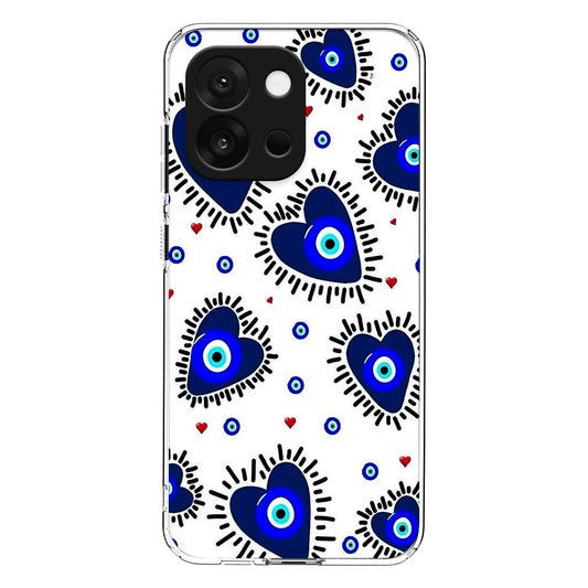 Blue Heart Evil Eyes Case For One Plus