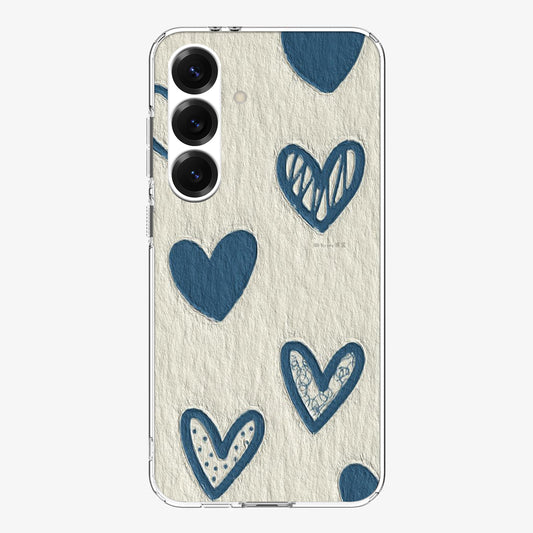 Blue Hearts Premium Case For Samsung