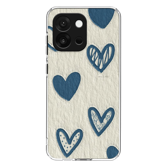 Blue Hearts Premium Case For One Plus
