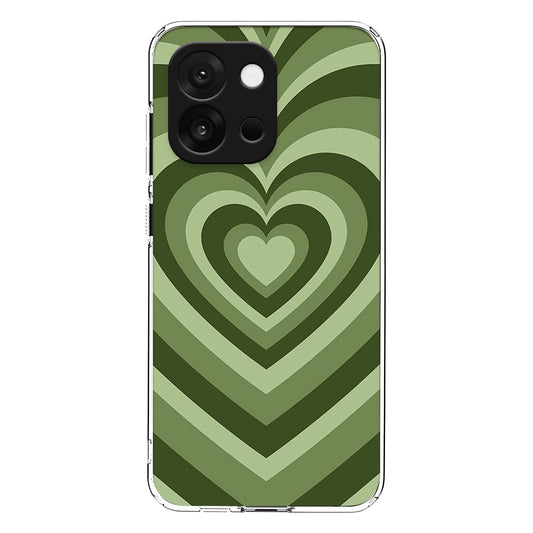 Green Heart Pattern Case For One Plus