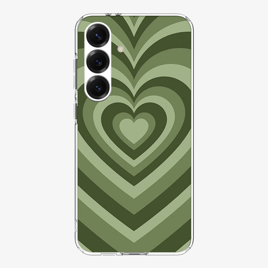 Green Heart Pattern Case For Samsung