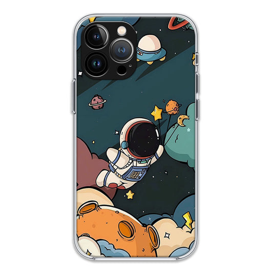 Cartoon Astronaut Design Case For Iphone