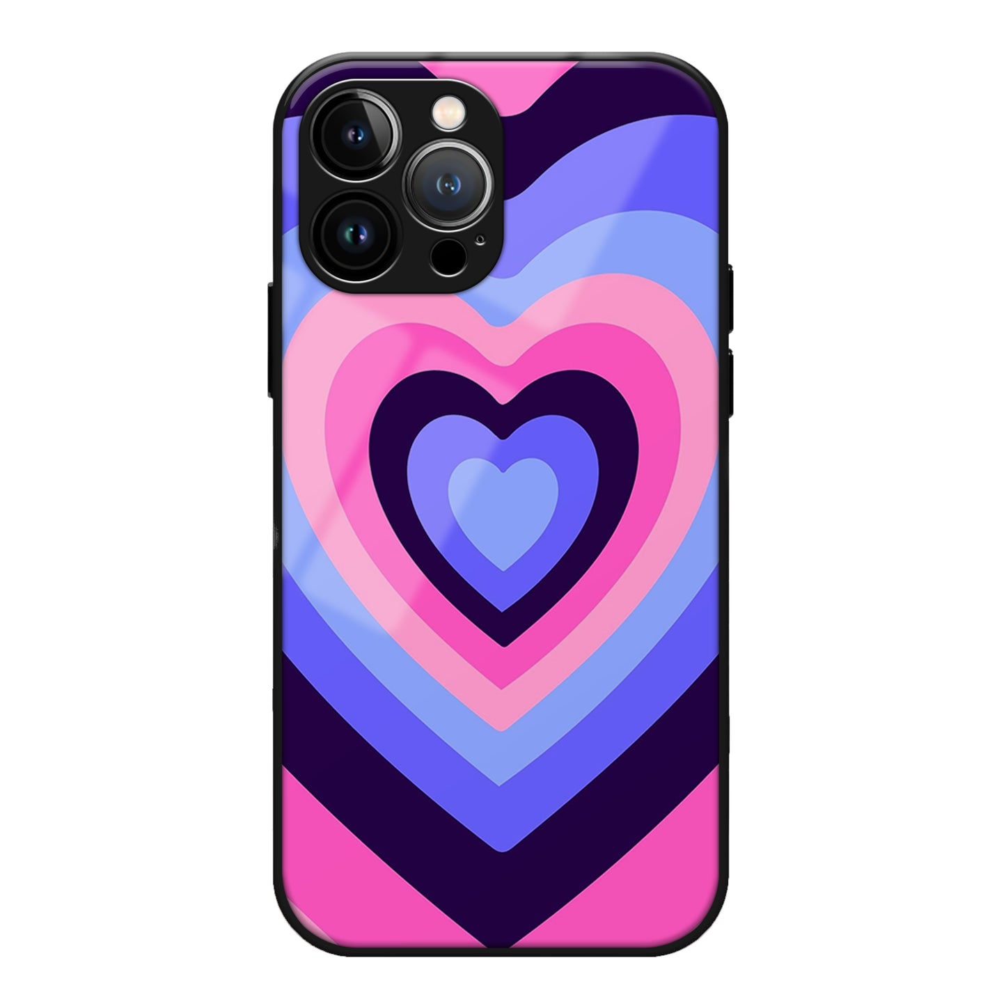 Multiple Colour Heart Pattern Glass Case 3Brocases