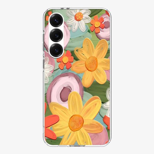 Floral Premium Glass Case For Samsung