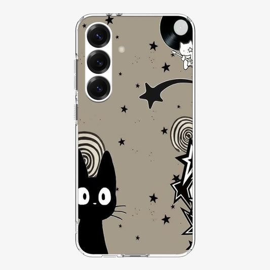 Cat With Stars Aesthetic Case For Samsung