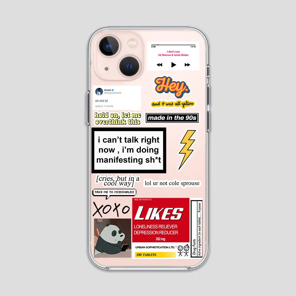 Can't Talk Right Now Stickers Clear Case 3Brocases