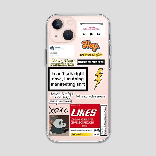 Can't Talk Right Now Stickers Clear Case 3Brocases
