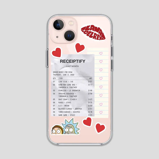 Receiptify Stickers Clear Cases 3Brocases