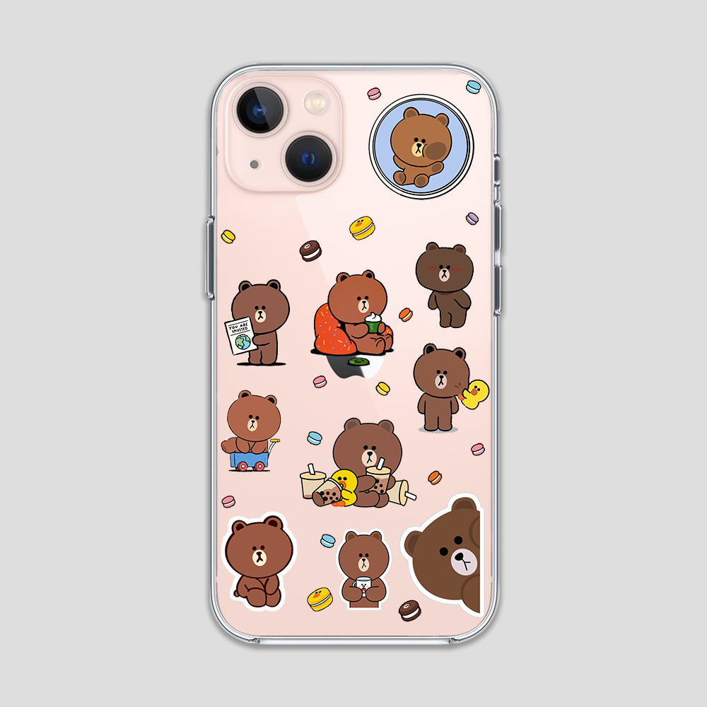 Bear Aesthetic Stickers Clear Case 3Brocases