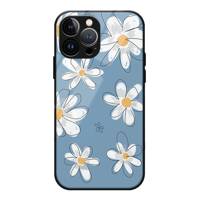 Floral Aesthetic Phone Glass Case