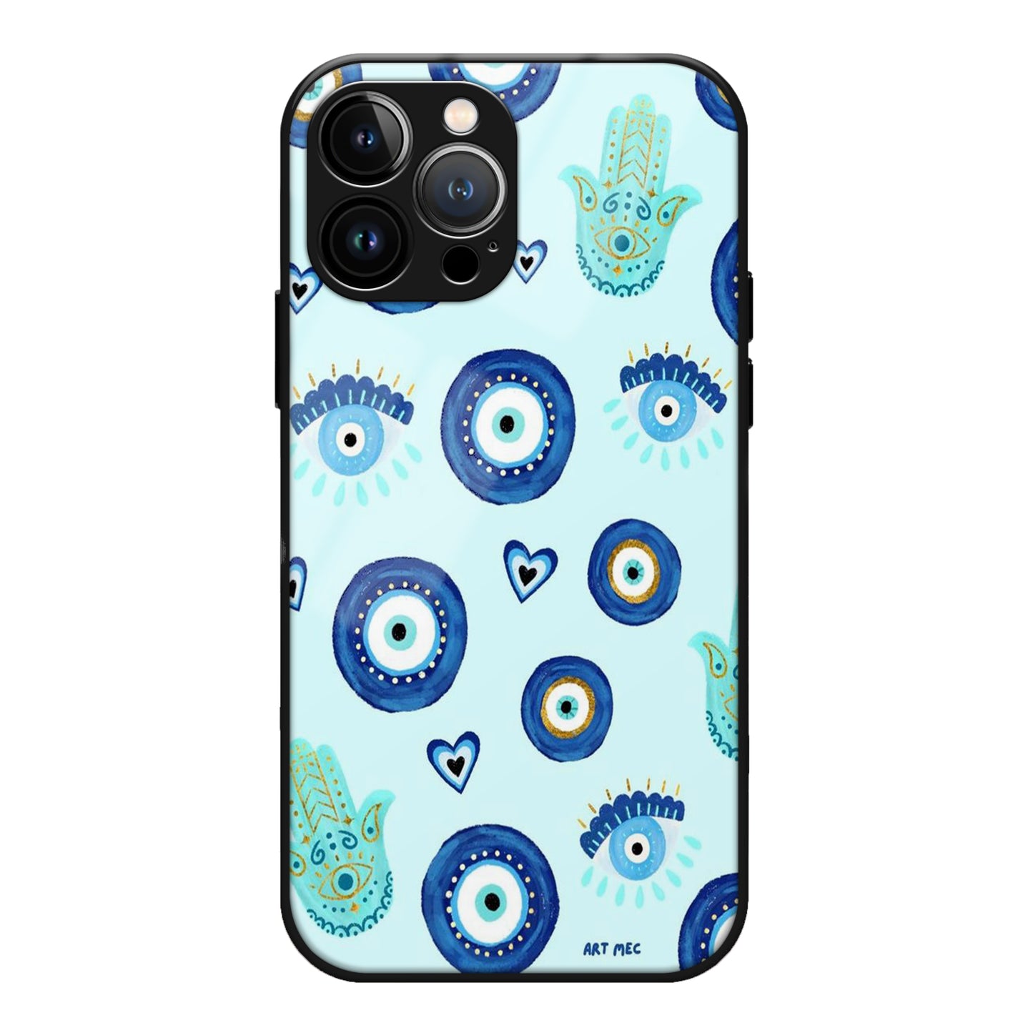 Evil Eye Aesthetic Glass Case 3Brocases