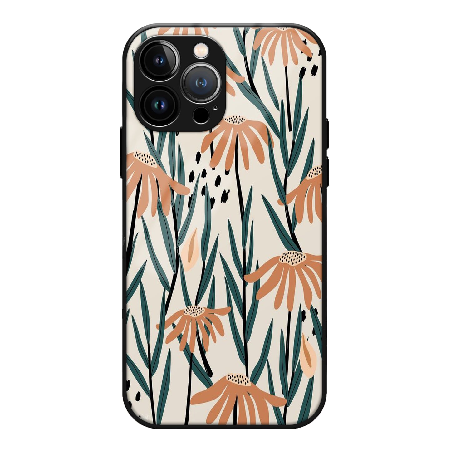 Floral Aesthetic Glass Case 3Brocases