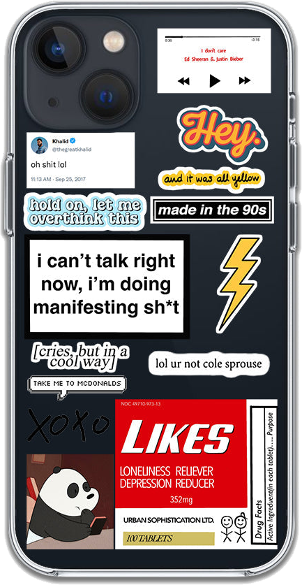 Overthinking Era clear sticker case