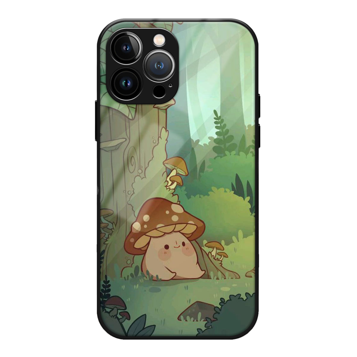 Mushroom Aesthetic Glass Case 3Brocases