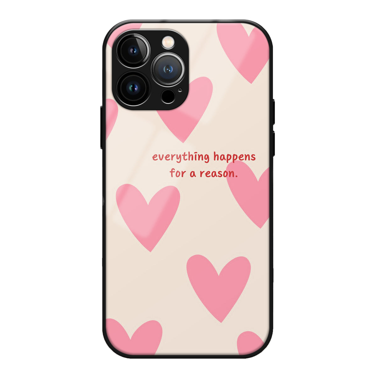 Peach Heart Premium Glass Case 3Brocases