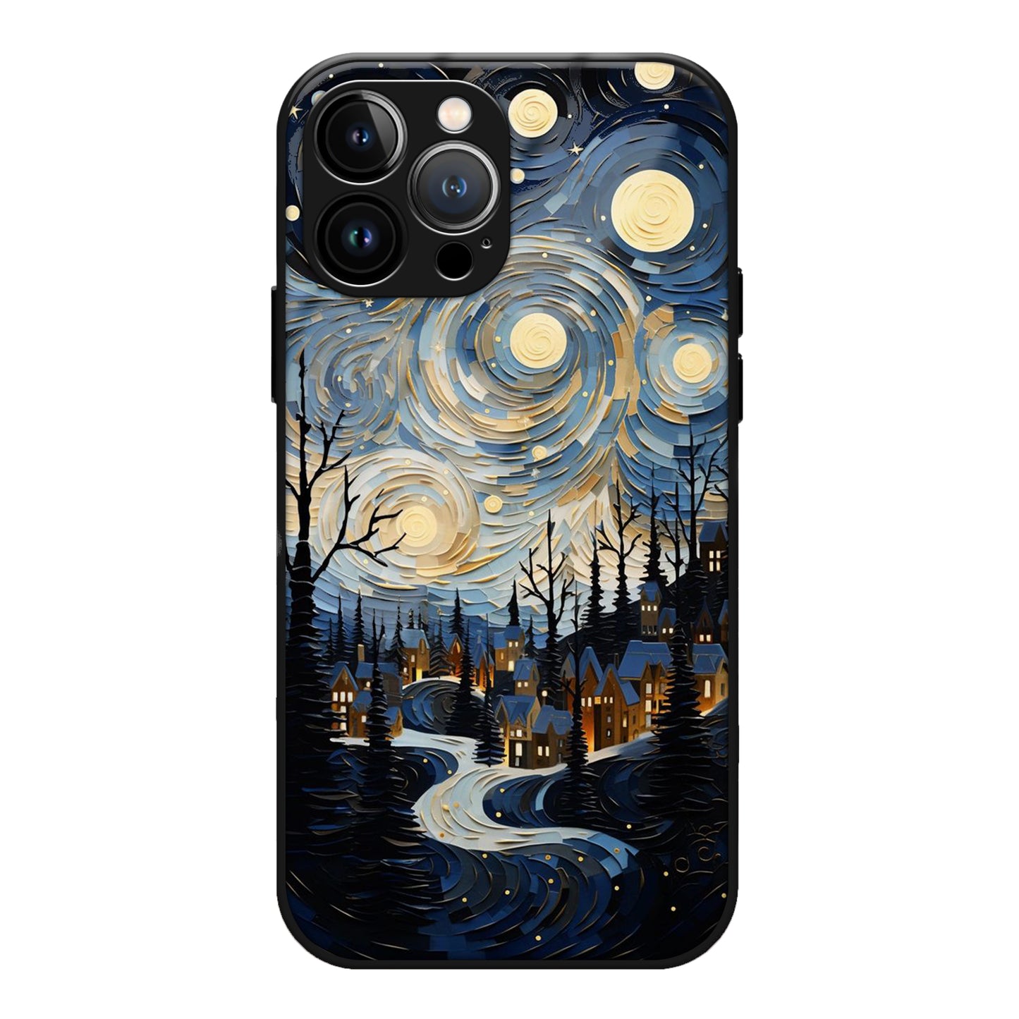 Night Nature Scenery Glass Case 3Brocases