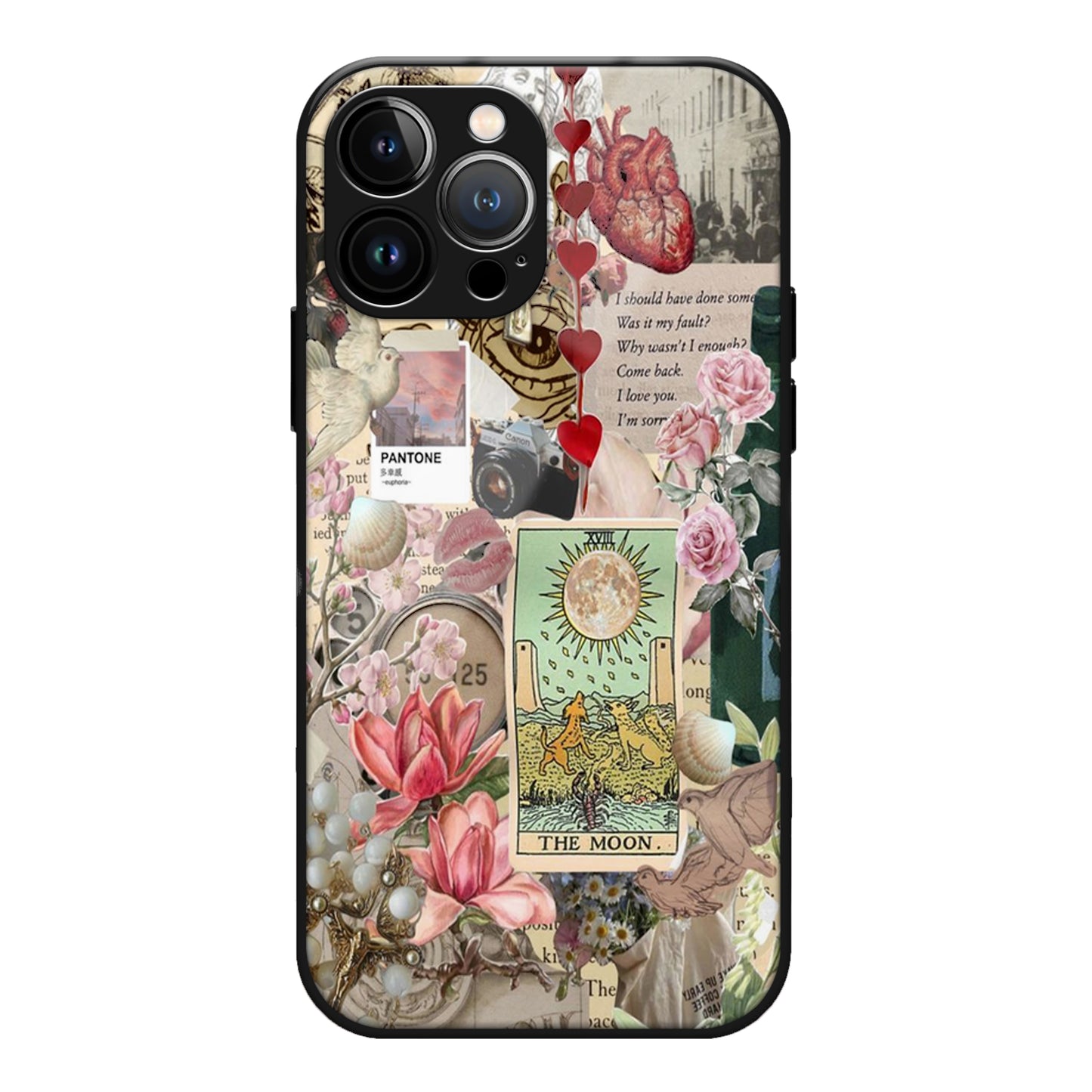 The Moon Floral Glass Case 3Brocases