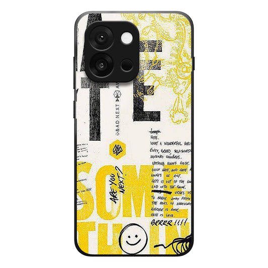 Aesthetic Yellow Text Case For One Plus