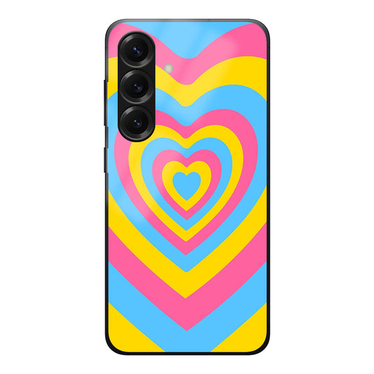 Yellow Pink Heart Pattern Case For Samsung