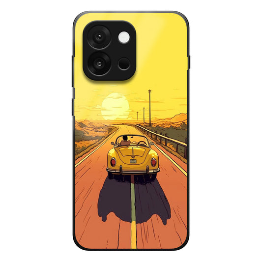 Sunset Vintage Car Case For One Plus