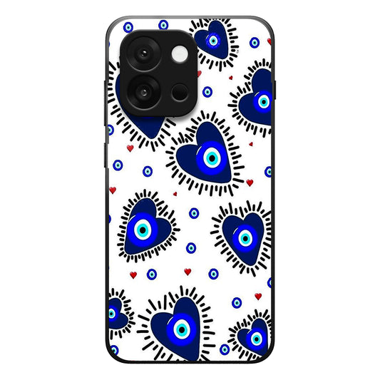 Blue Heart Evil Eyes Case For One Plus