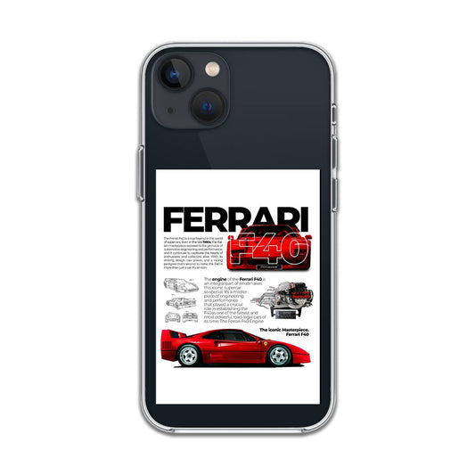 Supercar Blueprint Sticker Case