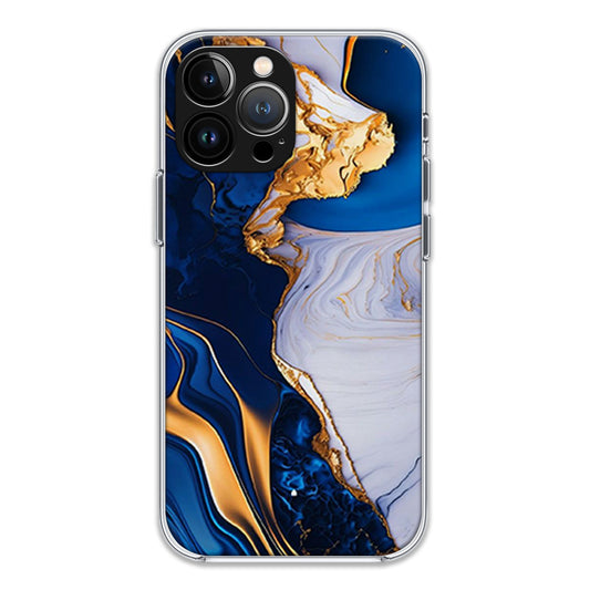 Blue Pattern Marble Case For Iphone