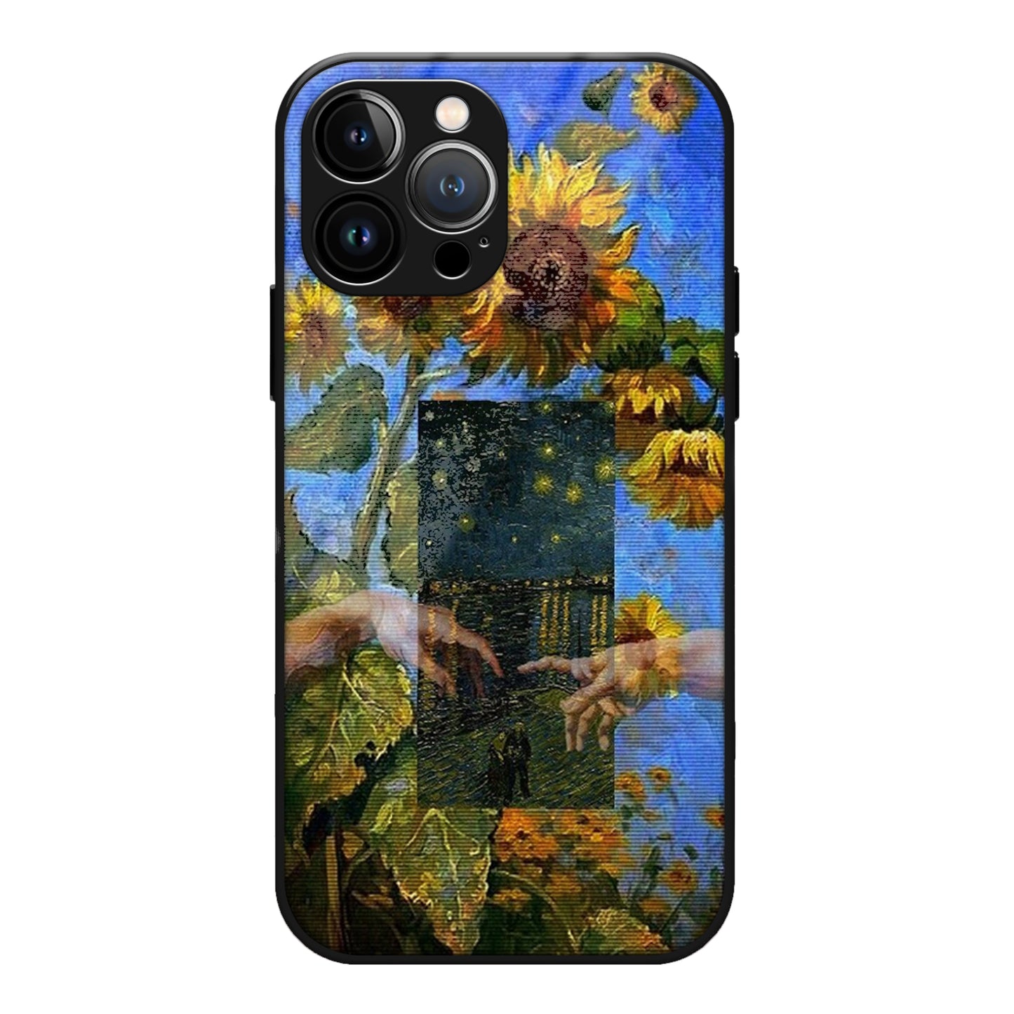 Van Gogh Floral Marble Glass Case 3Brocases
