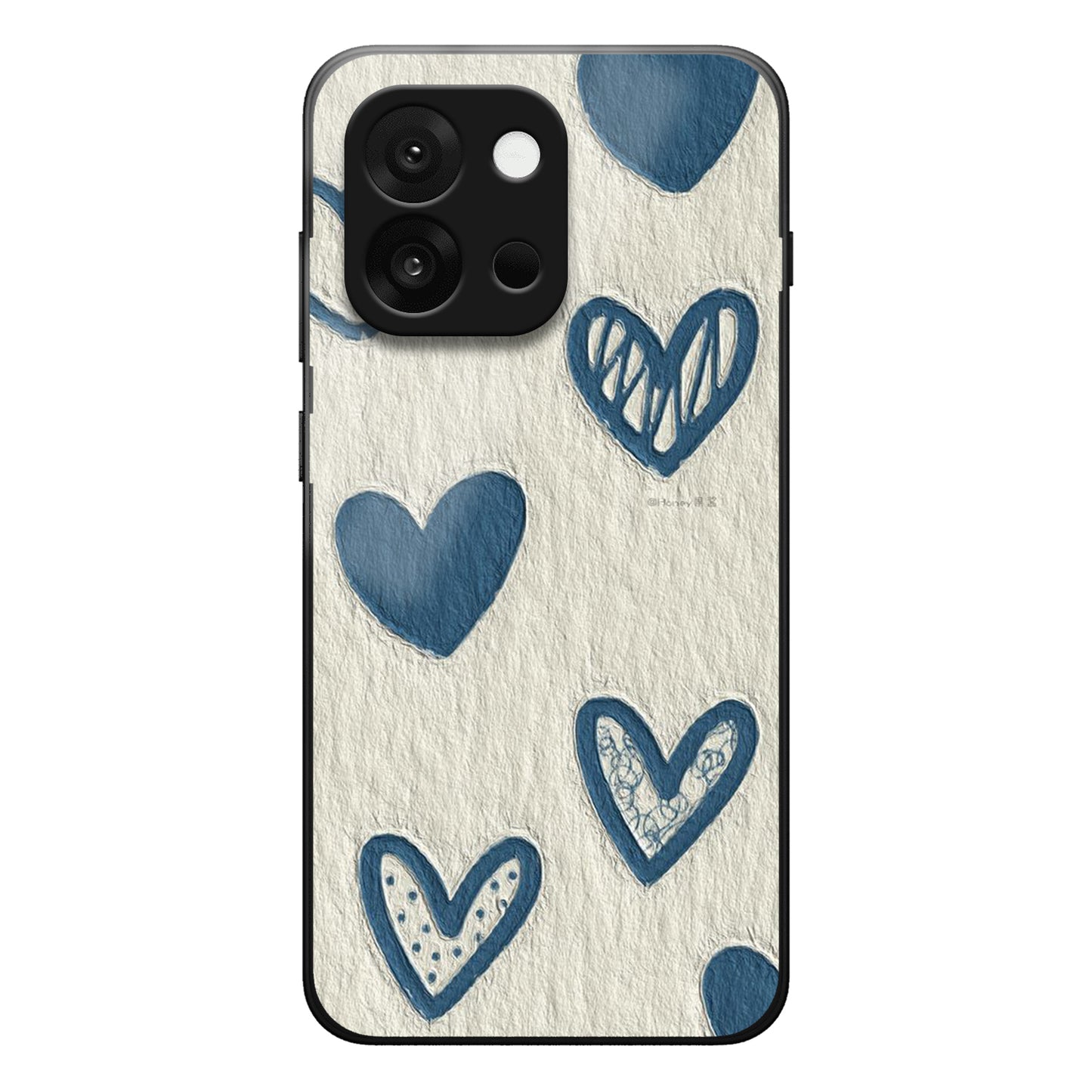 Blue Hearts Premium Case For One Plus