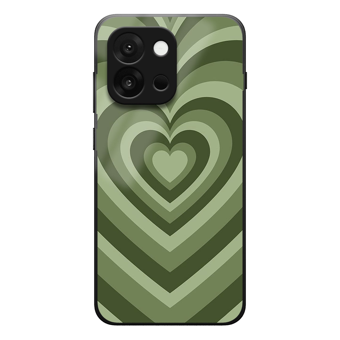 Green Heart Pattern Case For One Plus