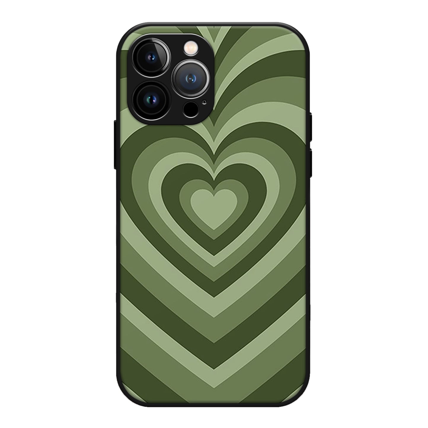 Green Heart Pattern Case For Iphone