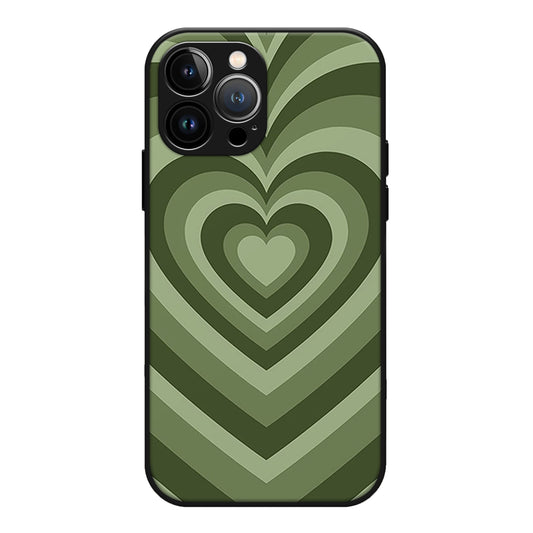 Green Heart Pattern Case For Iphone