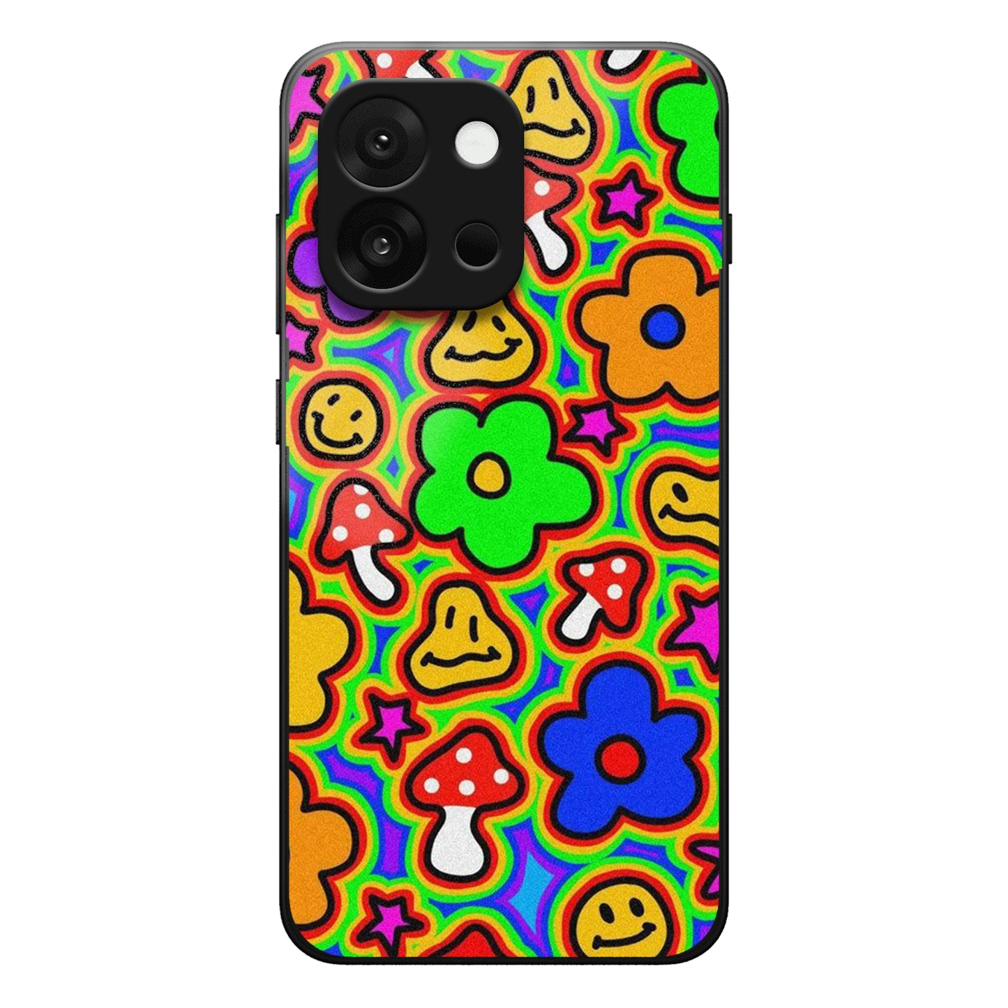 Smiley Floral Case For One Plus