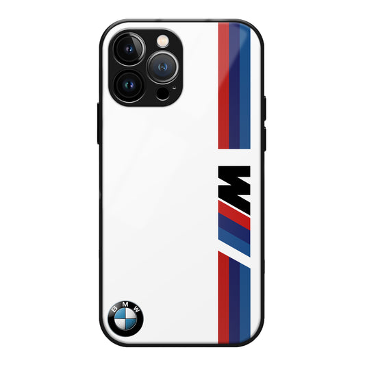 BMW White Premium Glass Case