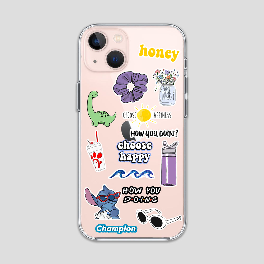 Honey Stickers Clear Case