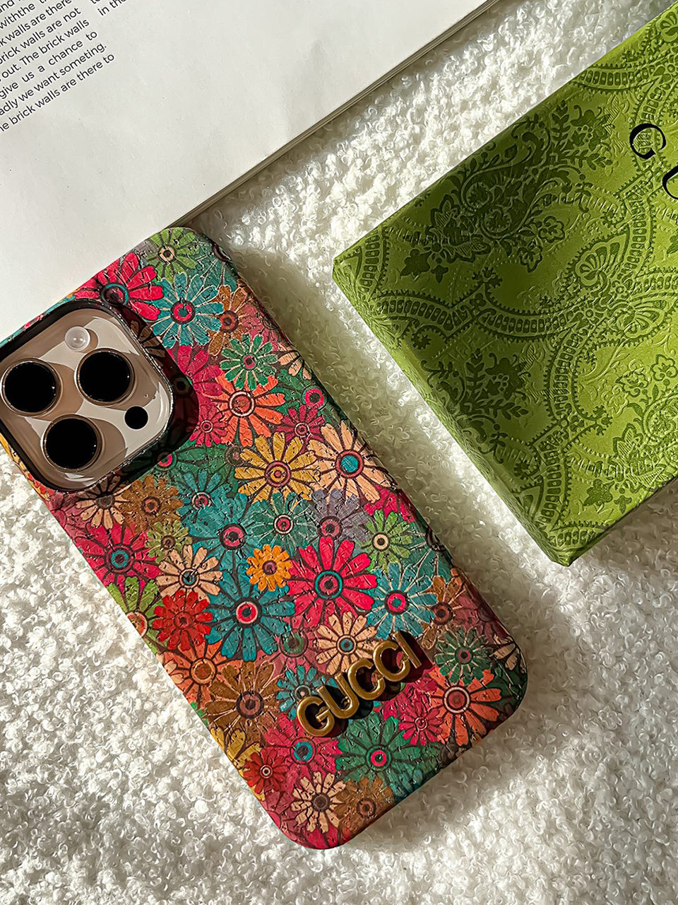 Floral Luxe Designer Phone Case Inspired by Gucci - Red Floral / Iphone 13 Floral Luxe Designer Phone Case Inspired by Gucci - Red Floral / Iphone 13