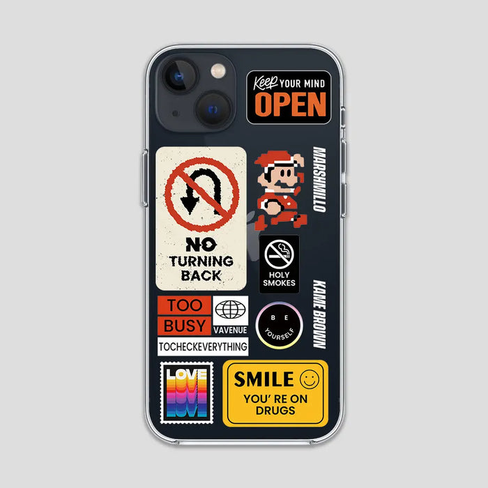 Keep Ur Mind Stickers Clear Case