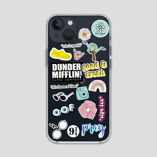 Life is Good Stickers Clear  Case