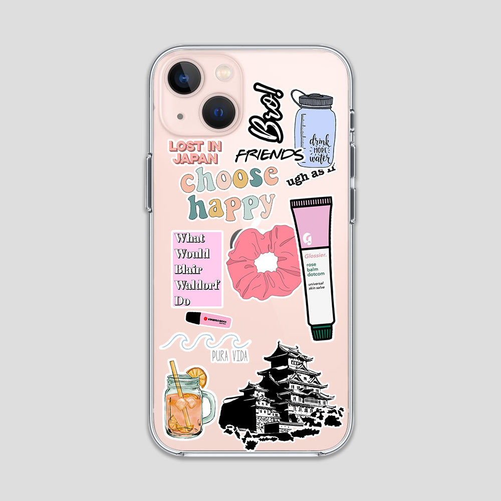 LostIn Japan Stickers Clear Case