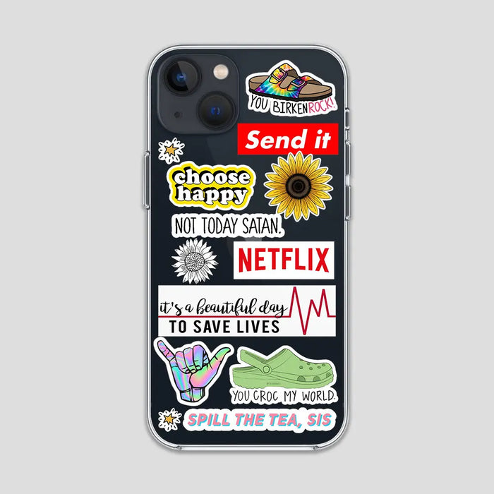 My World Stickers Clear Case