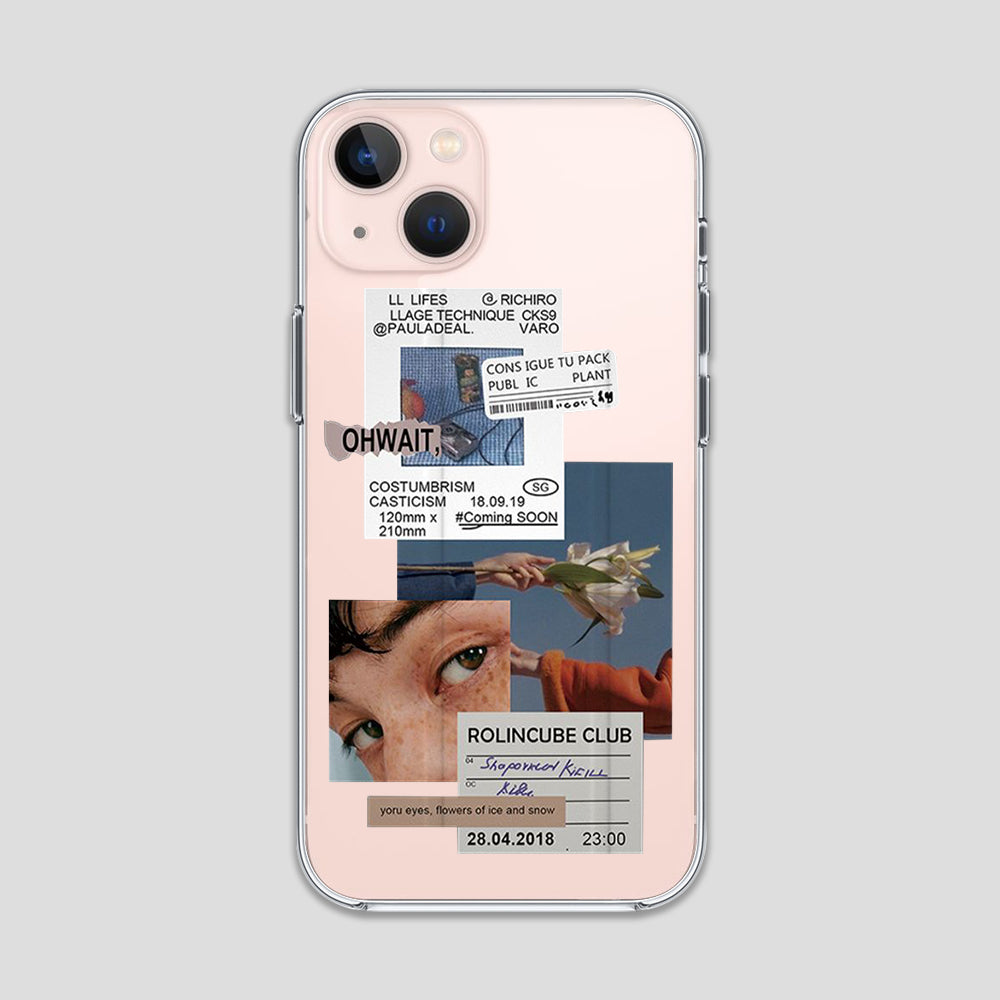 Oh Wait Stickers Clear Case