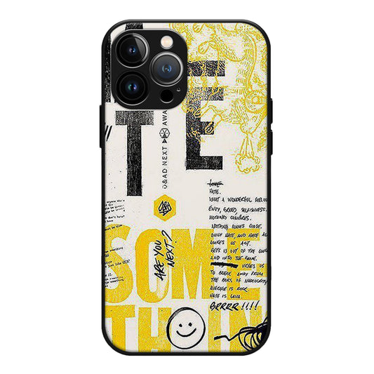 Aesthetic Yellow Text Case For iPhone